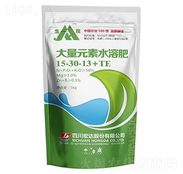 中微量元素型大量元素水溶肥15-30-13+TE-生茂-宏達(dá)股份