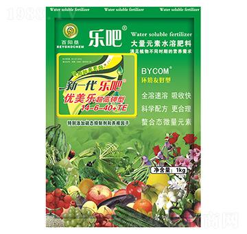 1kg超高鉀型大量元素水溶肥14-6-40+TE-樂吧優(yōu)美樂-百陽墾