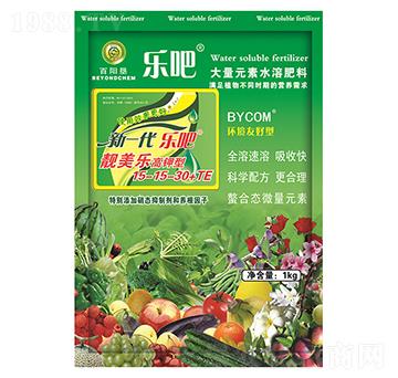 1kg高鉀型大量元素水溶肥15-15-30+TE-樂吧靚美樂-百陽墾